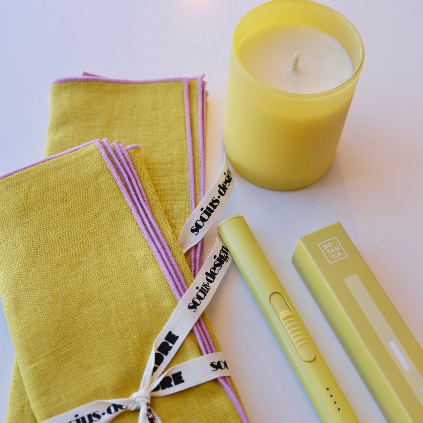 MADRE Linen · Pomelo Linen Cocktail Napkin Set · MADRE Linen x socius design | socius design in Rochester, MN
