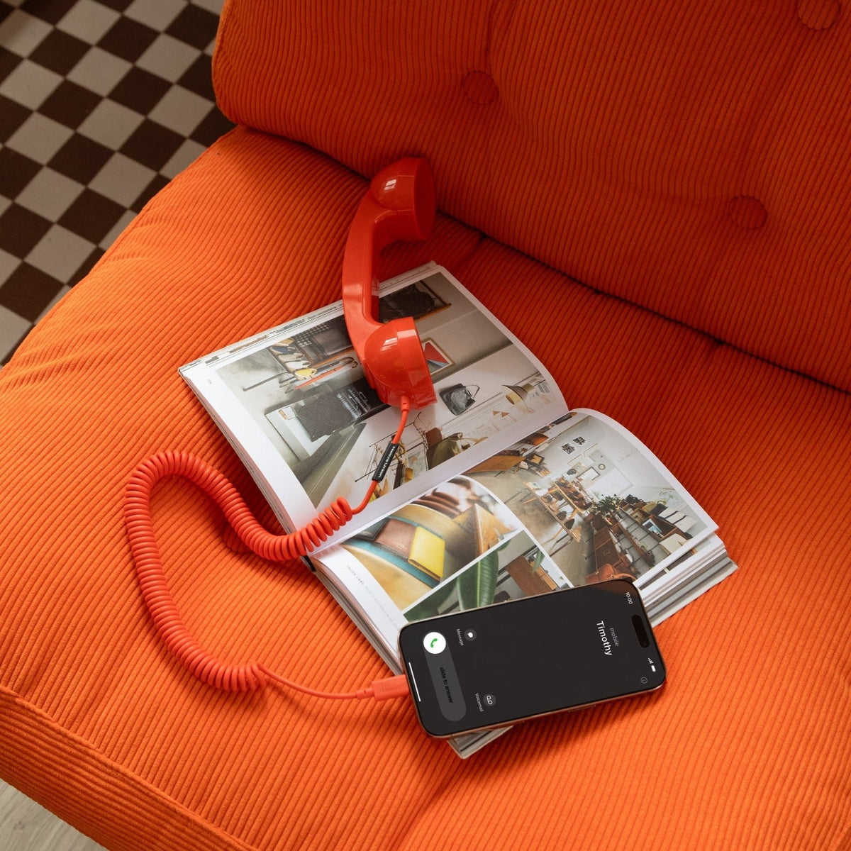 POP Phone in Alarm Red