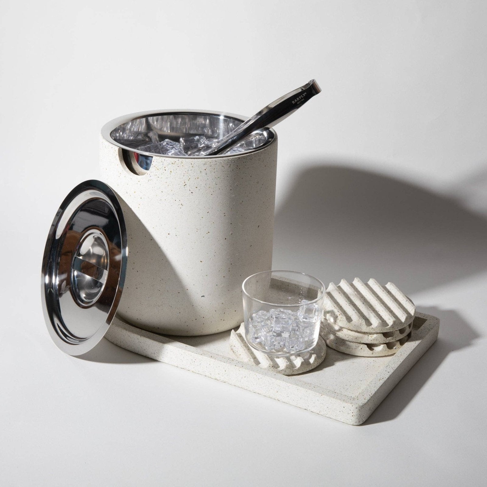 pretti.cool · pretti.cool - Ice Bucket Tray | White Terrazzo | socius design in Rochester, MN