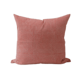 Soil to Studio · Rekha Hand Block - printed Linen Throw Pillow · Rojo | socius design in Rochester, MN