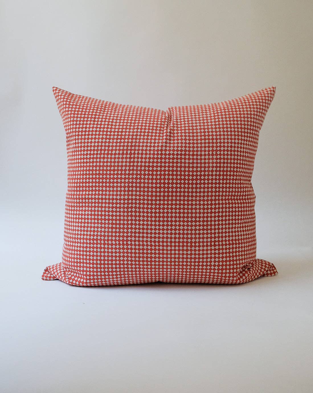 Soil to Studio · Rekha Hand Block - printed Linen Throw Pillow · Rojo | socius design in Rochester, MN