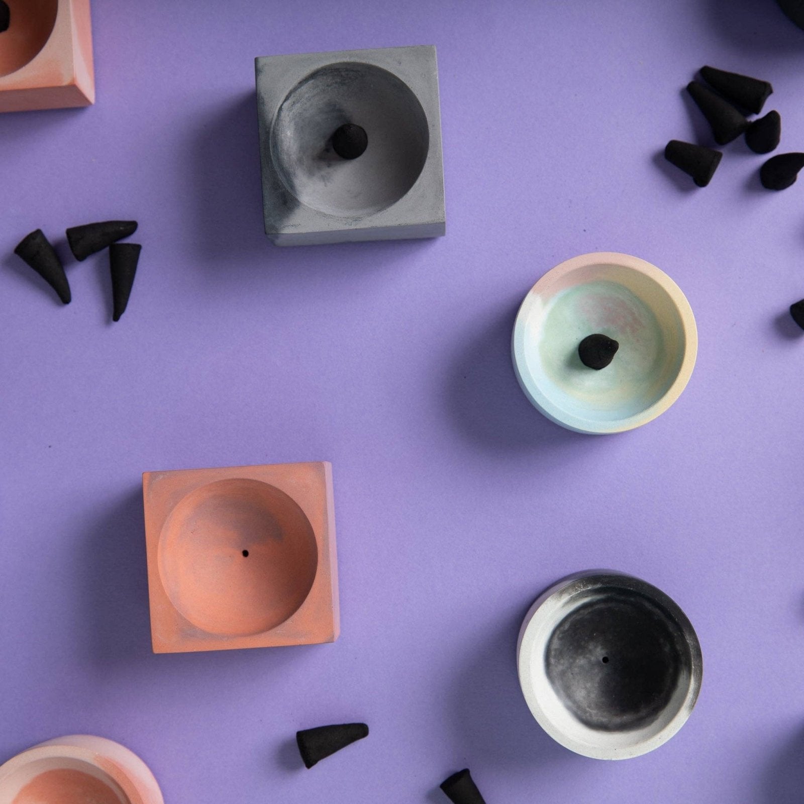 pretti.cool · Round Incense Holder | Grey & White | socius design in Rochester, MN