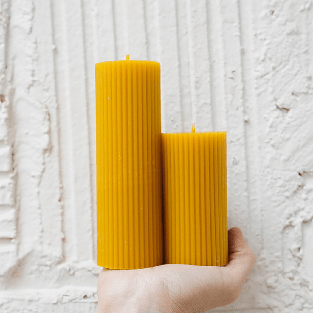 Slow Burn · Salt (Lrg) - Pure Beeswax Pillar Candle | socius design in Rochester, MN