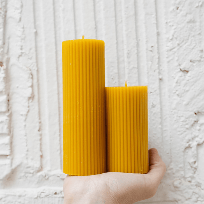 Slow Burn · Salt (Lrg) - Pure Beeswax Pillar Candle | socius design in Rochester, MN