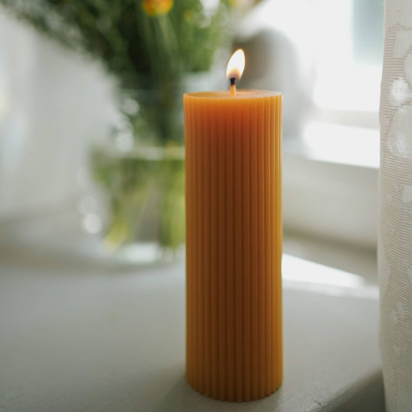 Slow Burn · Salt (Lrg) - Pure Beeswax Pillar Candle | socius design in Rochester, MN