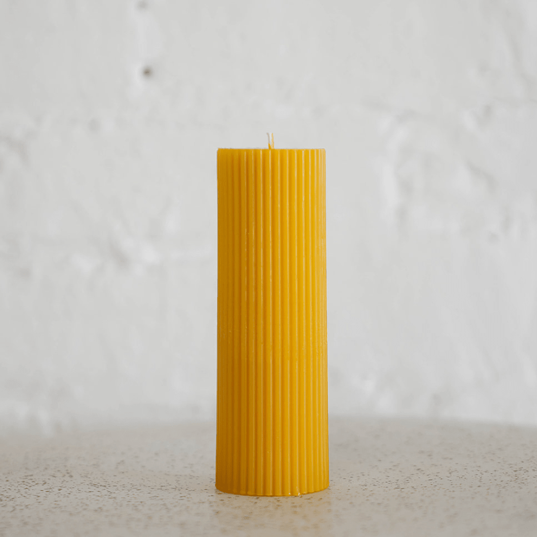 Slow Burn · Salt (Lrg) - Pure Beeswax Pillar Candle | socius design in Rochester, MN