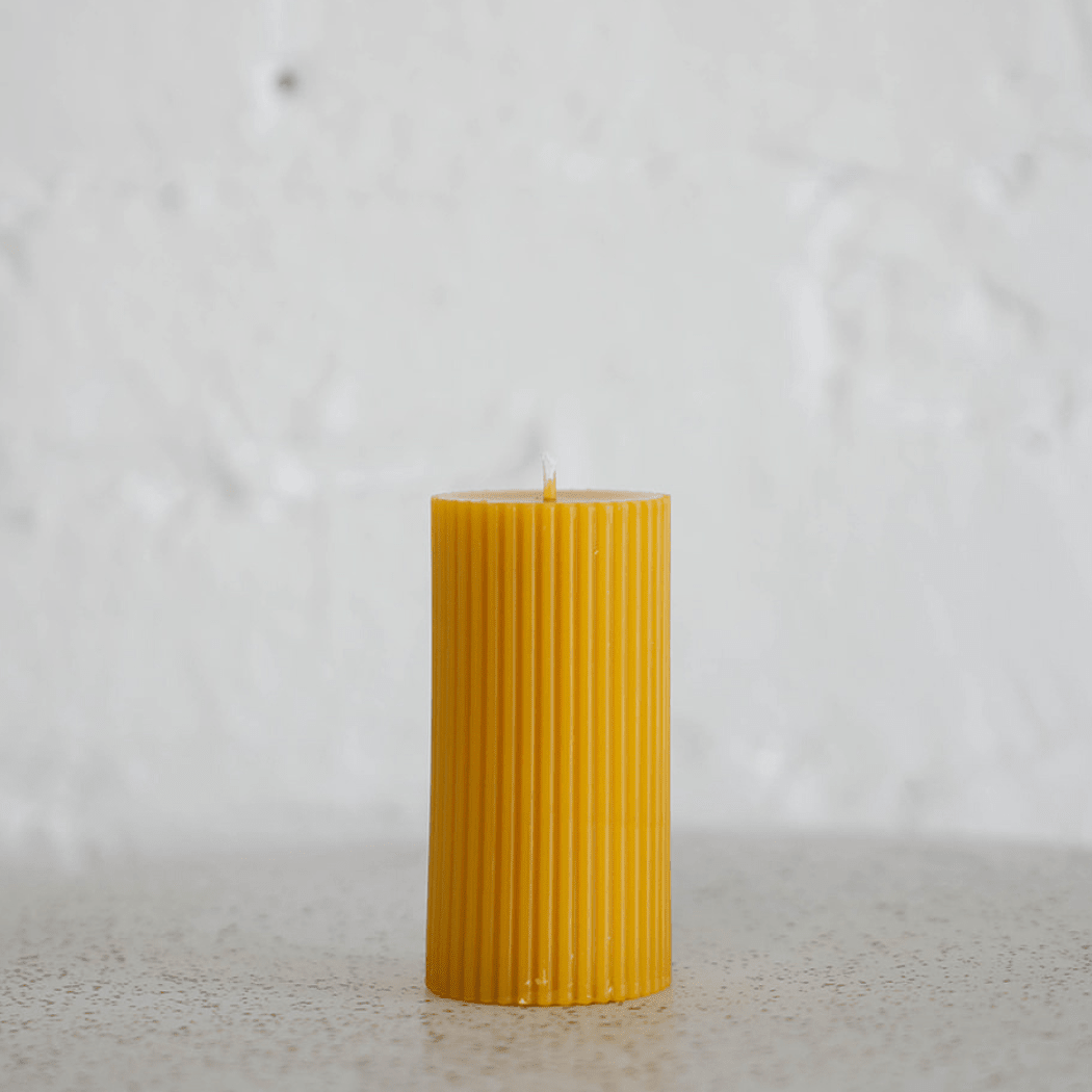 Slow Burn · Salt (Sml) - Pure Beeswax Pillar Candle | socius design in Rochester, MN