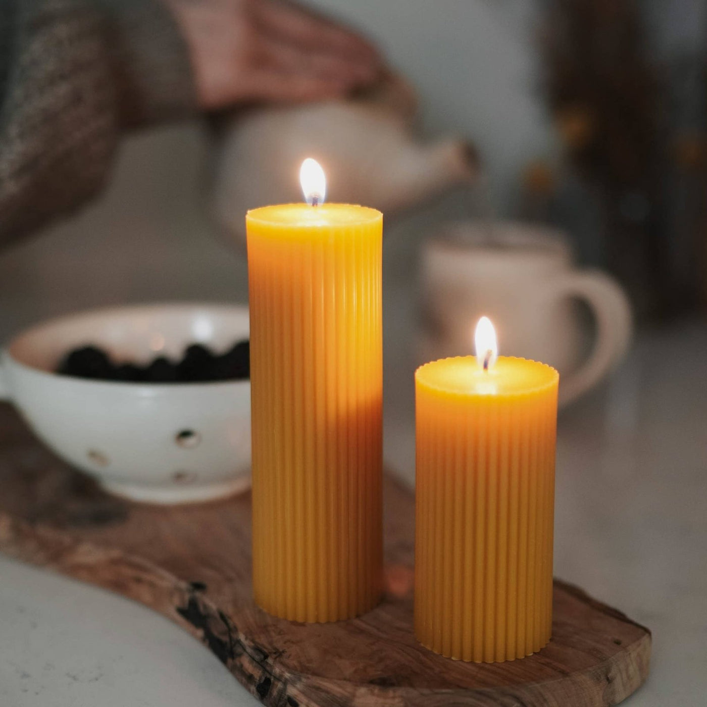Slow Burn · Salt (Sml) - Pure Beeswax Pillar Candle | socius design in Rochester, MN