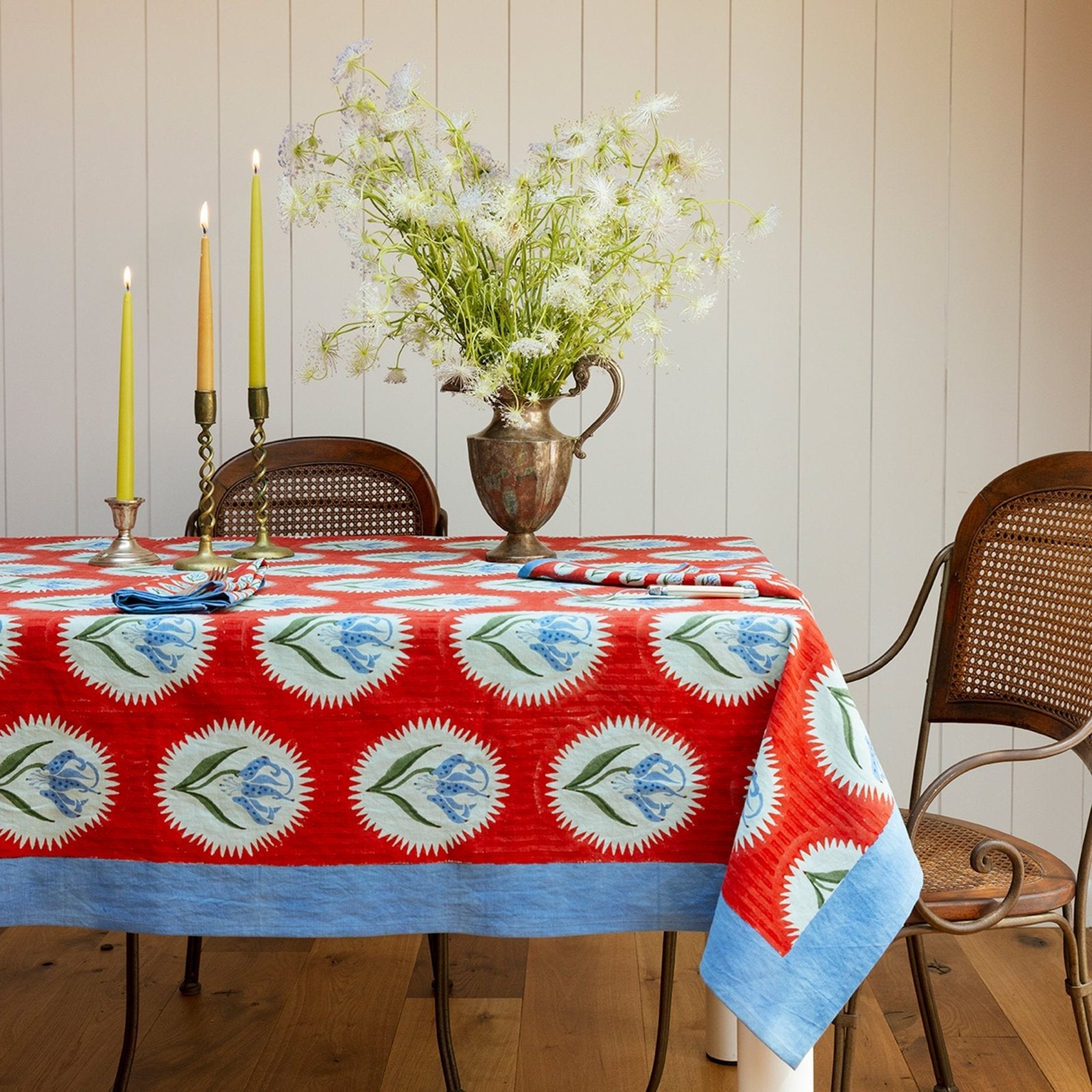 Block Shop · Scarlet Tiger Lily Tablecloth | socius design in Rochester, MN