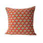 Soil to Studio · Seema Hand Block - printed Linen Pillow · Poppy Orange | socius design in Rochester, MN