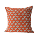 Soil to Studio · Seema Hand Block - printed Linen Pillow · Poppy Orange | socius design in Rochester, MN