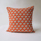 Soil to Studio · Seema Hand Block - printed Linen Pillow · Poppy Orange | socius design in Rochester, MN