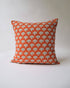 Soil to Studio · Seema Hand Block - printed Linen Pillow · Poppy Orange | socius design in Rochester, MN