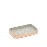 Graf Lantz · Small Kawabon Leather/Merino Wool Felt Tray Granite, Natural | socius design in Rochester, MN
