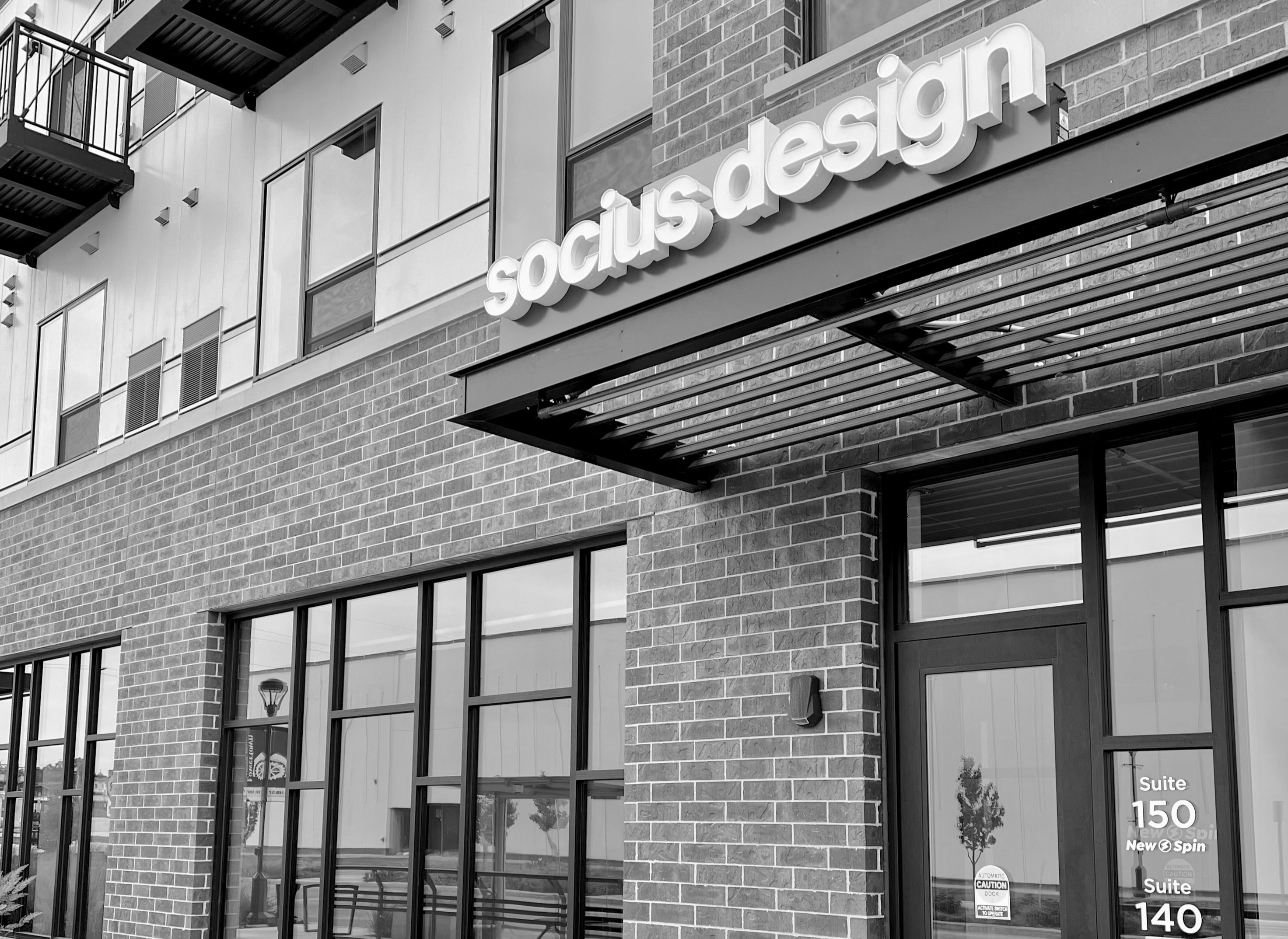 socius design general store and studio entrance on Broadway Ave in the BRYK building in Rochester, MN