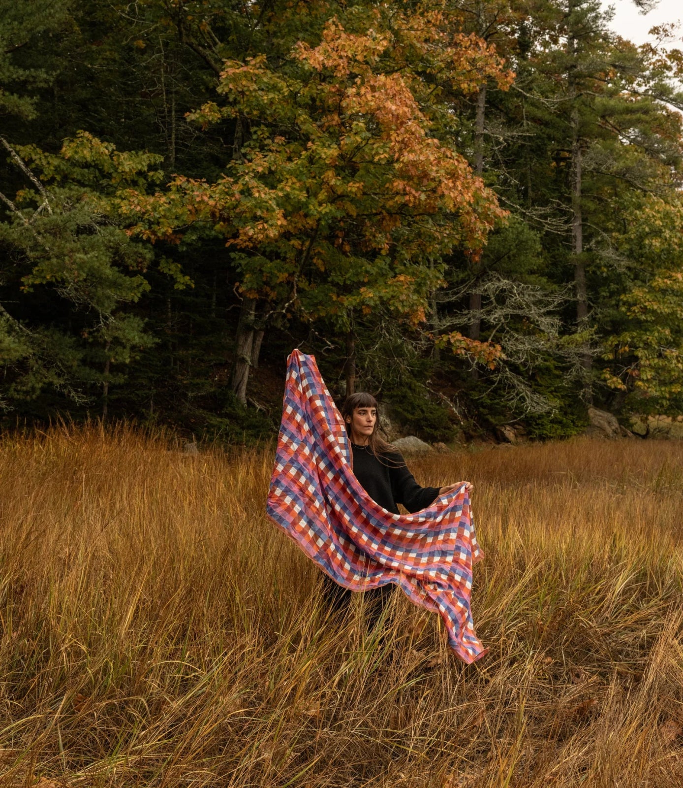 Block Shop · Split - Bars Hand Block - Printed Long Scarf · Purple | socius design in Rochester, MN