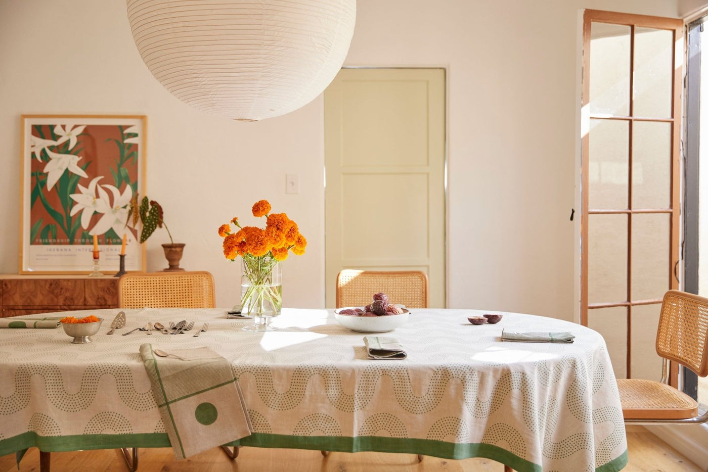 Block Shop · Squiggle Dot Tablecloth | Basil | socius design in Rochester, MN