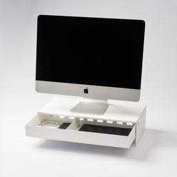 Yamazaki Home · Steel Monitor Stand With Drawer | socius design in Rochester, MN