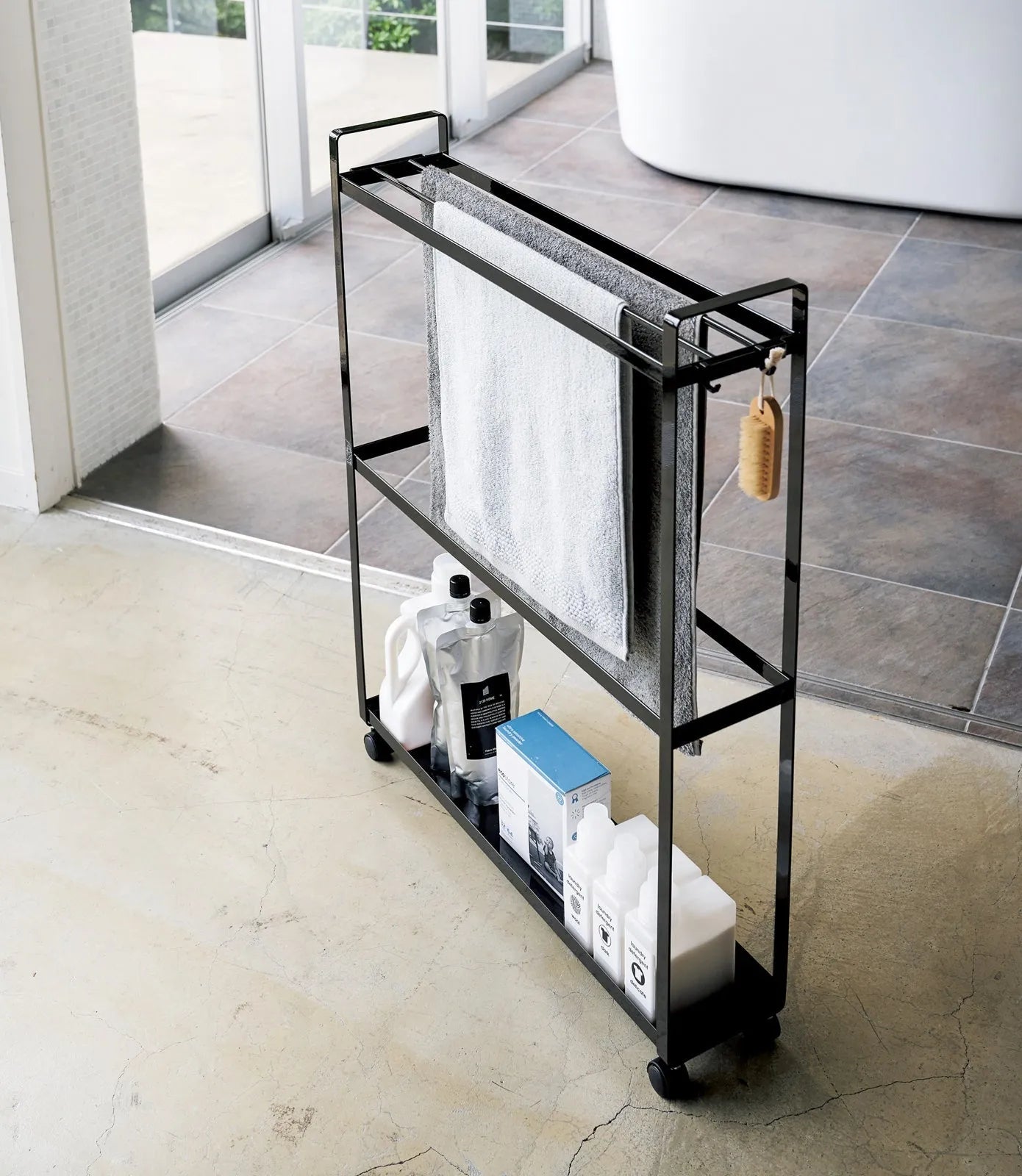 Yamazaki Home · Steel Rolling Towel Rack (33" H) | socius design in Rochester, MN