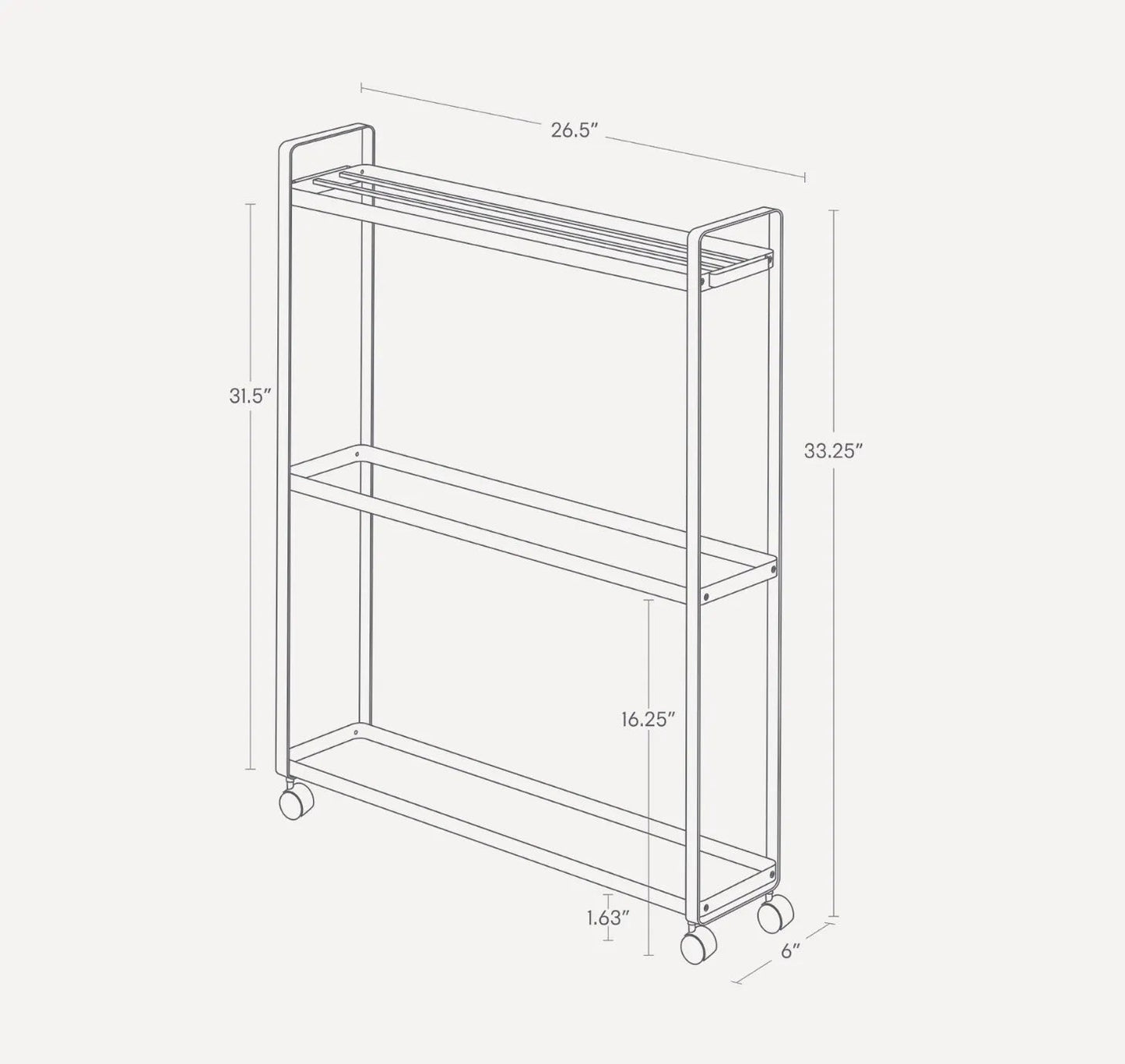 Yamazaki Home · Steel Rolling Towel Rack (33" H) | socius design in Rochester, MN