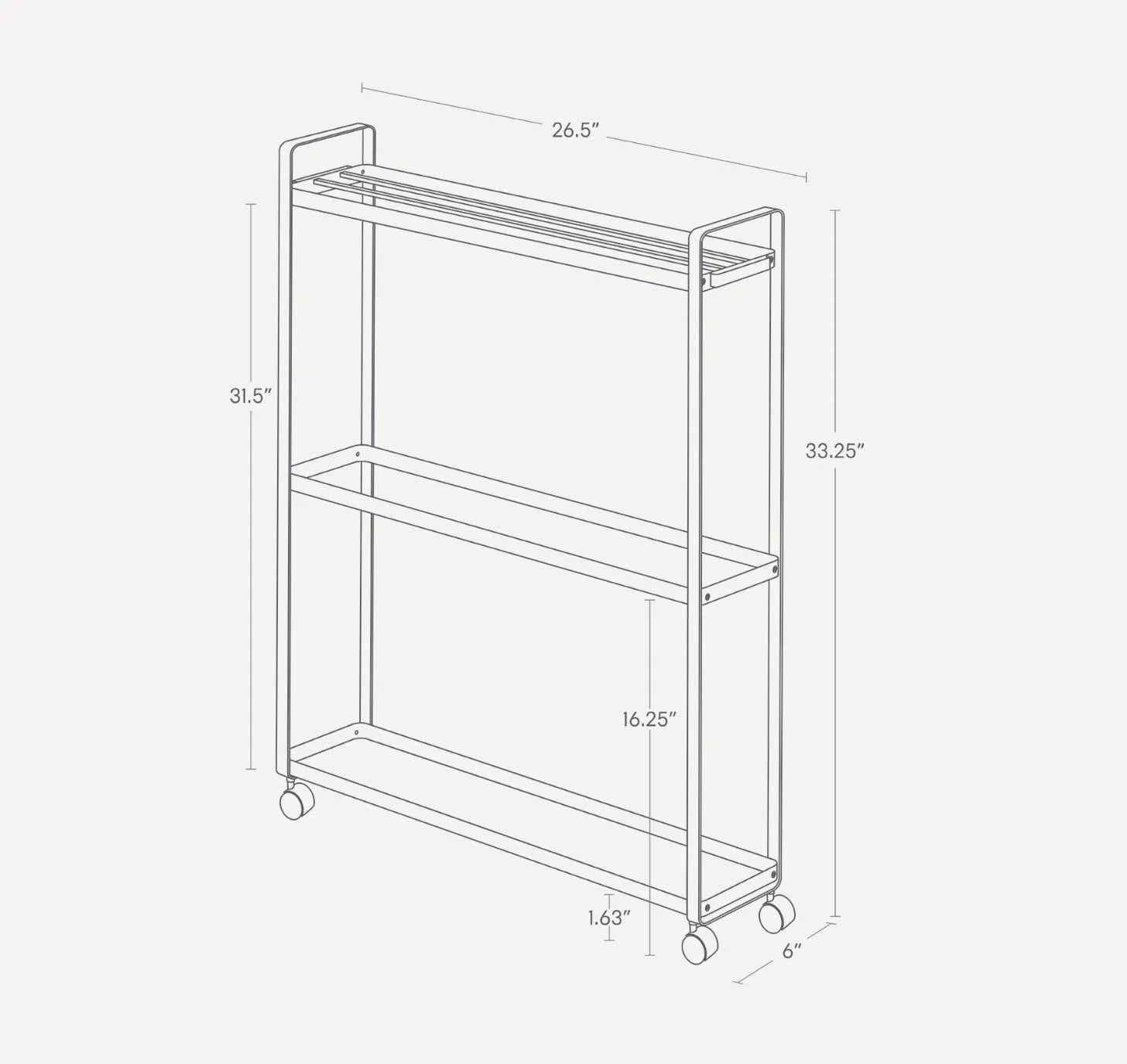 Yamazaki Home · Steel Rolling Towel Rack (33" H) | socius design in Rochester, MN