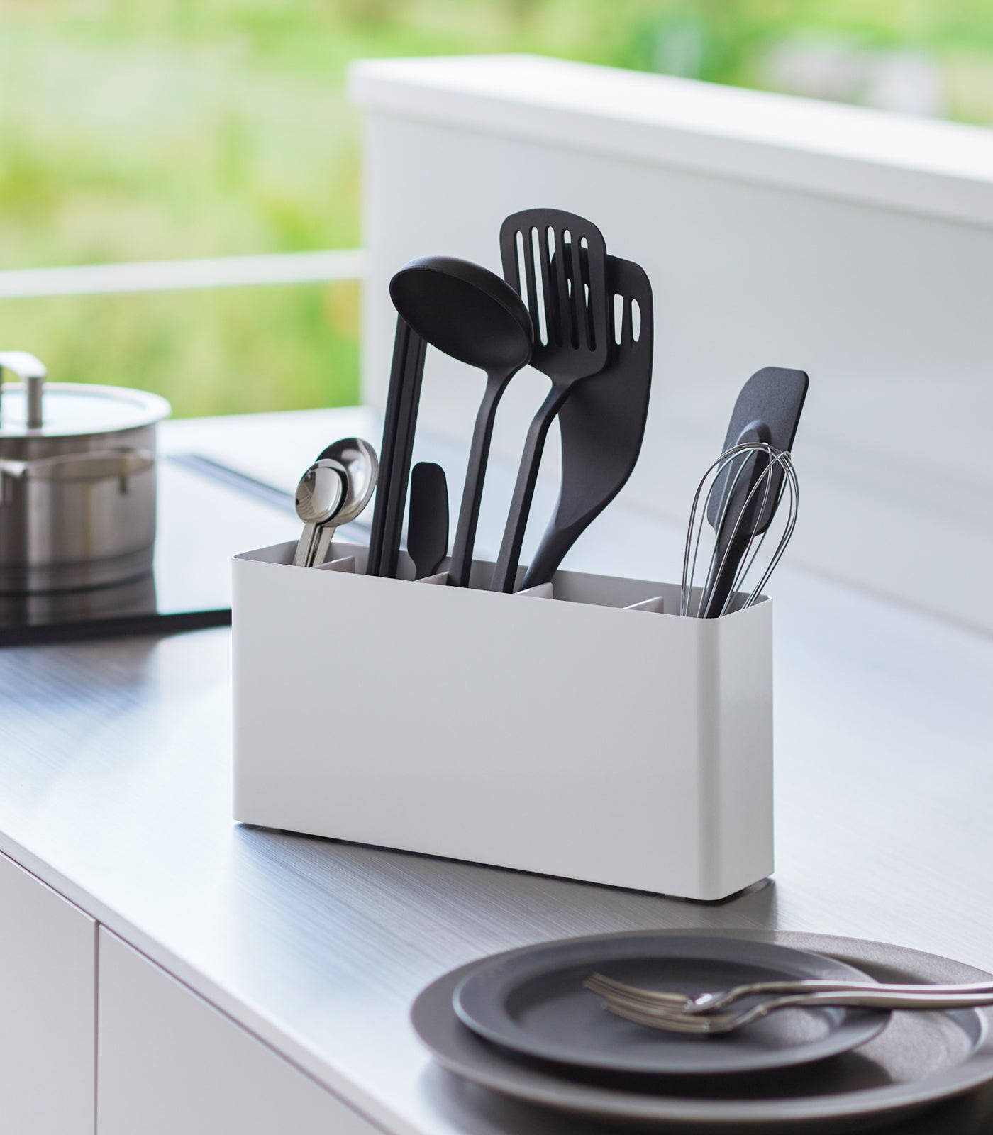 Yamazaki Home · Steel Utensil & Thin Cutting Board Holder | socius design in Rochester, MN