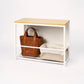 Yamazaki Home · Steel + Wood Entryway Storage Organizer & Bench (18" H) | socius design in Rochester, MN