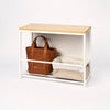 Yamazaki Home · Steel + Wood Entryway Storage Organizer & Bench (18" H) | socius design in Rochester, MN