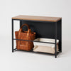 Yamazaki Home · Steel + Wood Entryway Storage Organizer & Bench (18" H) | socius design in Rochester, MN