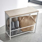 Yamazaki Home · Steel + Wood Entryway Storage Organizer & Bench (18" H) | socius design in Rochester, MN