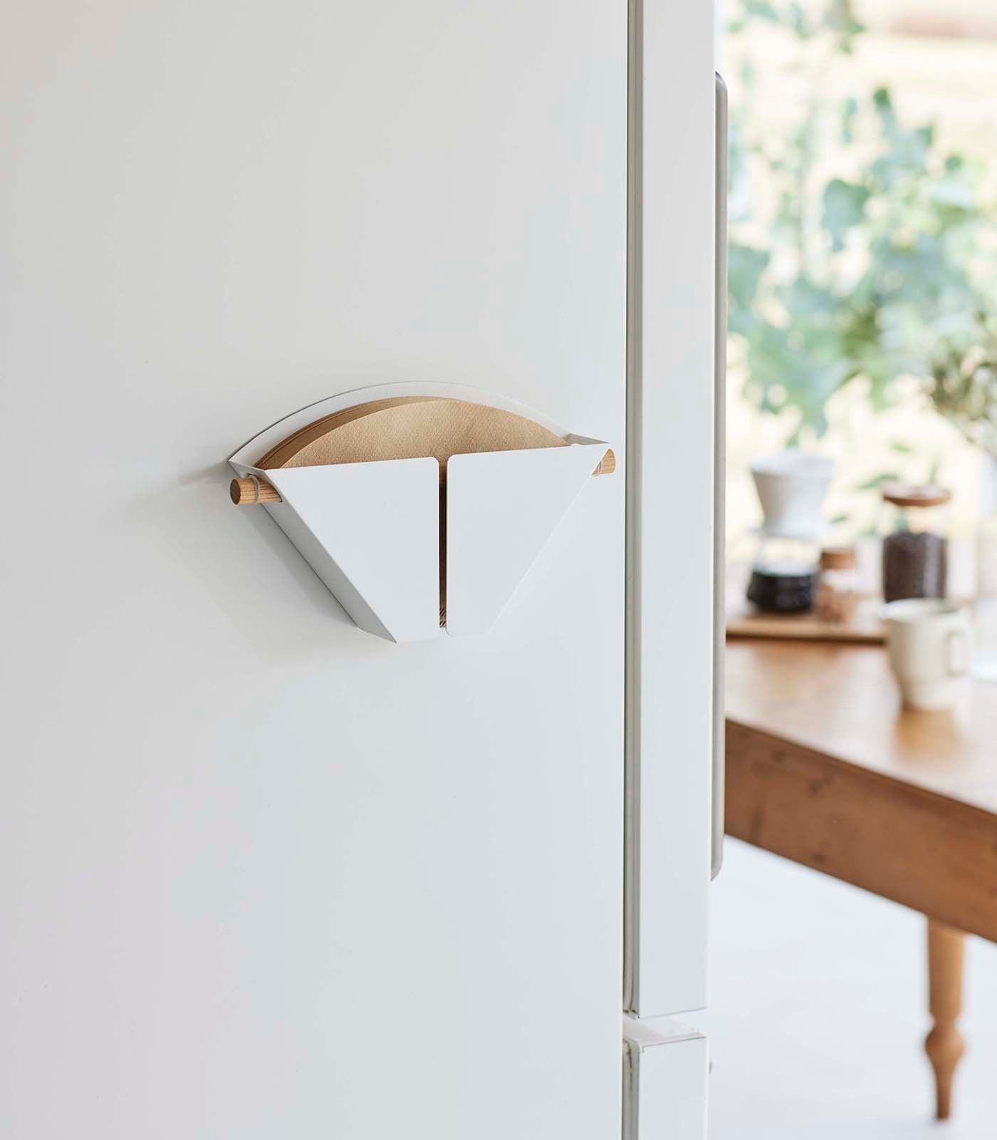 Yamazaki Home · Steel + Wood Magnetic Coffee Filter Case - Size 04 | socius design in Rochester, MN