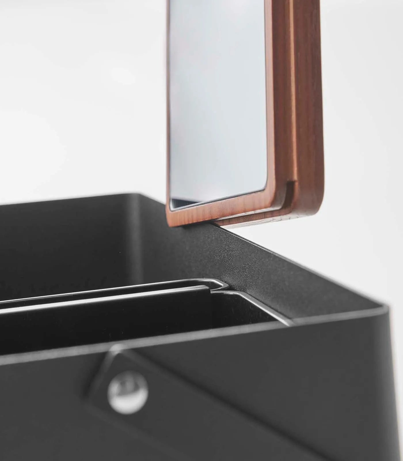Yamazaki Home · Steel + Wood Makeup Organizer with Mirror · Yamazaki Home | socius design in Rochester, MN