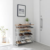 Yamazaki Home · Steel + Wood Rolling Five - Tier Shoe Rack (34.25"H) | socius design in Rochester, MN