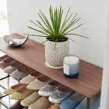 Yamazaki Home · Steel + Wood Rolling Five - Tier Shoe Rack (34.25"H) | socius design in Rochester, MN