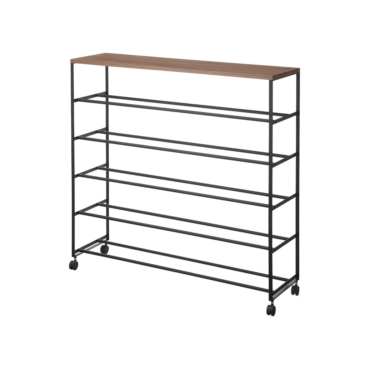 Yamazaki Home · Steel + Wood Rolling Five - Tier Shoe Rack (34.25"H) | socius design in Rochester, MN