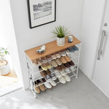 Yamazaki Home · Steel + Wood Rolling Five - Tier Shoe Rack (34.25"H) | socius design in Rochester, MN