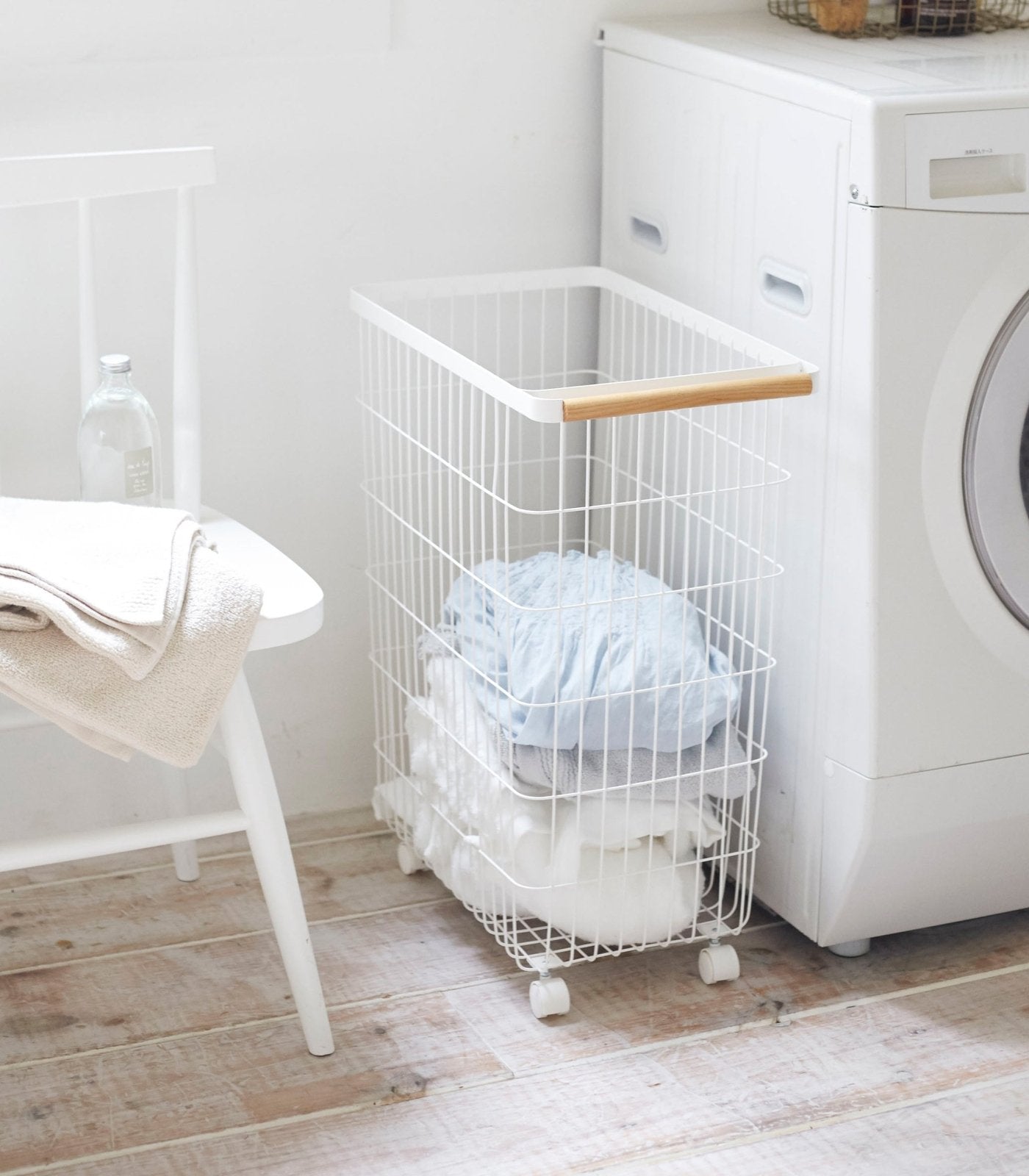 Yamazaki Home · Steel + Wood Rolling Wire Basket | socius design in Rochester, MN