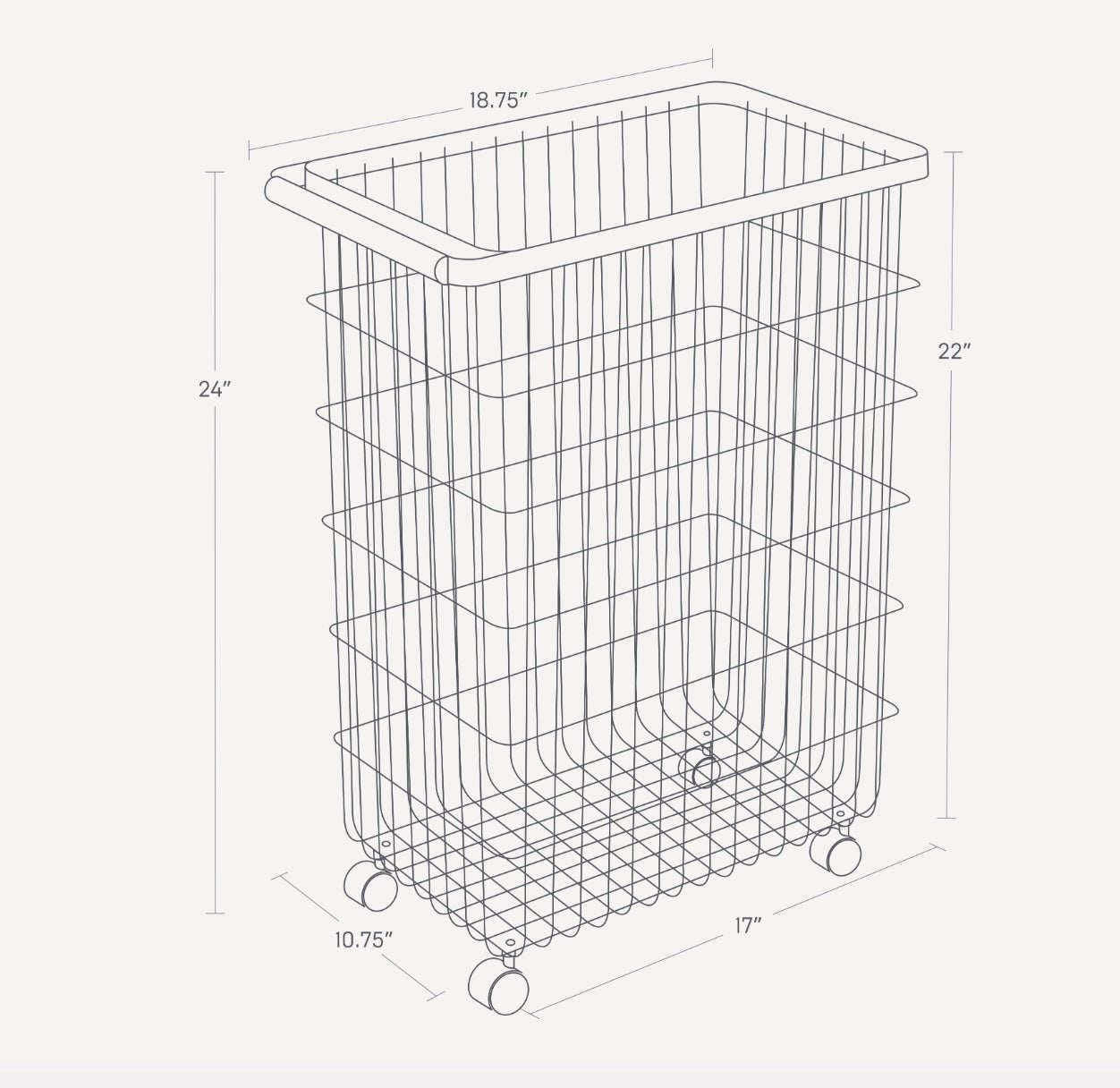 Yamazaki Home · Steel + Wood Rolling Wire Basket | socius design in Rochester, MN