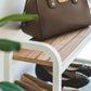 Yamazaki Home · Steel + Wood Shoe Organizer & Bench (18" H) · Yamazaki Home | socius design in Rochester, MN