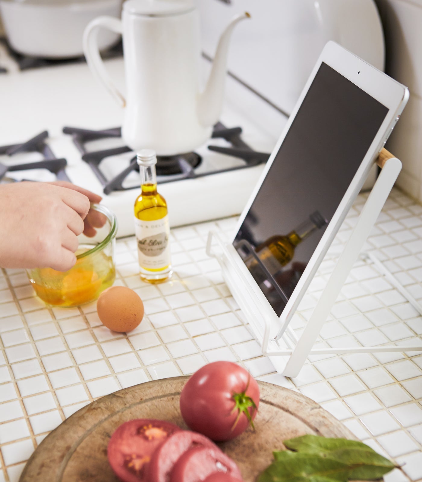 Yamazaki Home · Steel + Wood Tablet and Cookbook Stand · Yamazaki Home | socius design in Rochester, MN