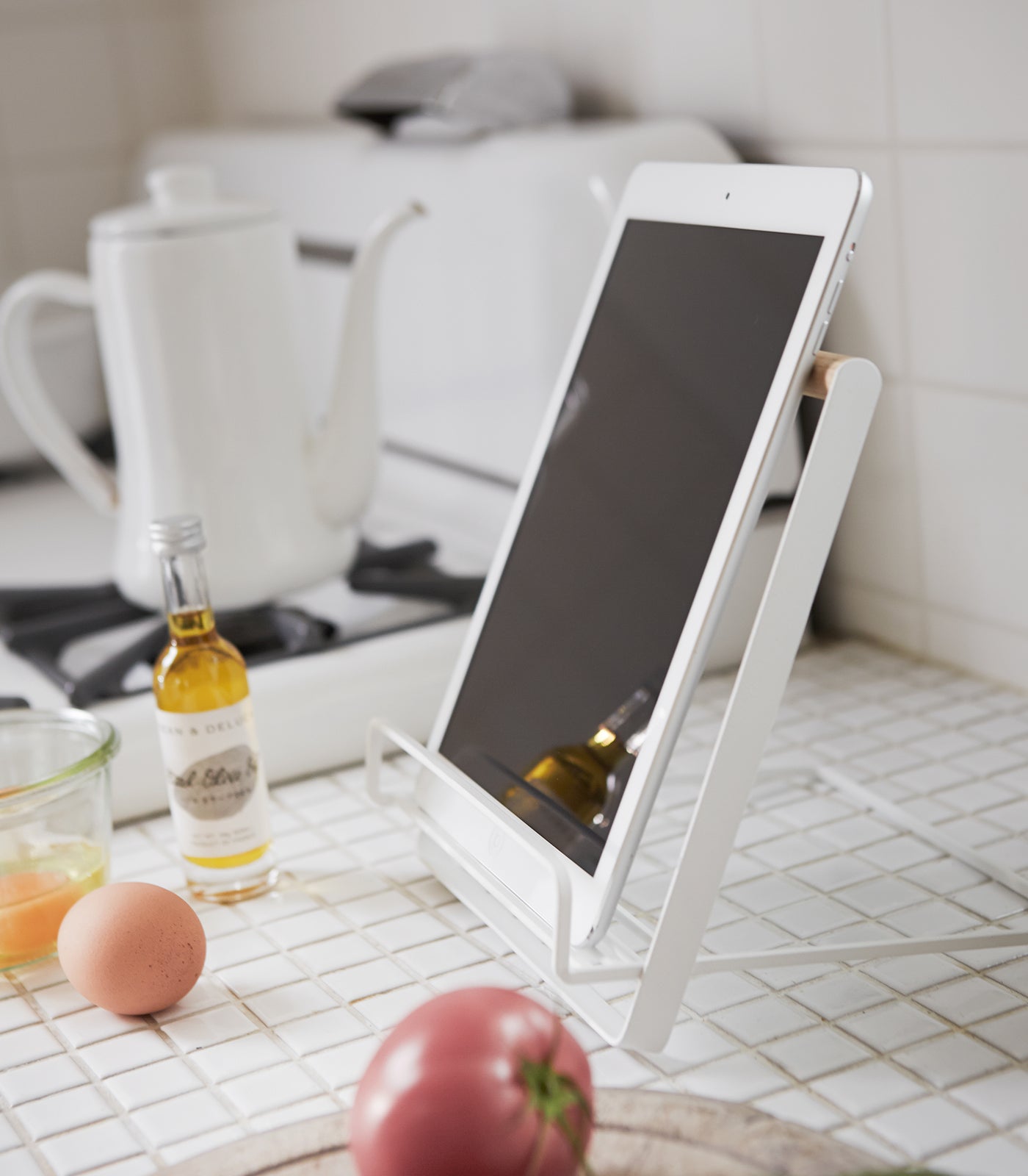 Yamazaki Home · Steel + Wood Tablet and Cookbook Stand · Yamazaki Home | socius design in Rochester, MN