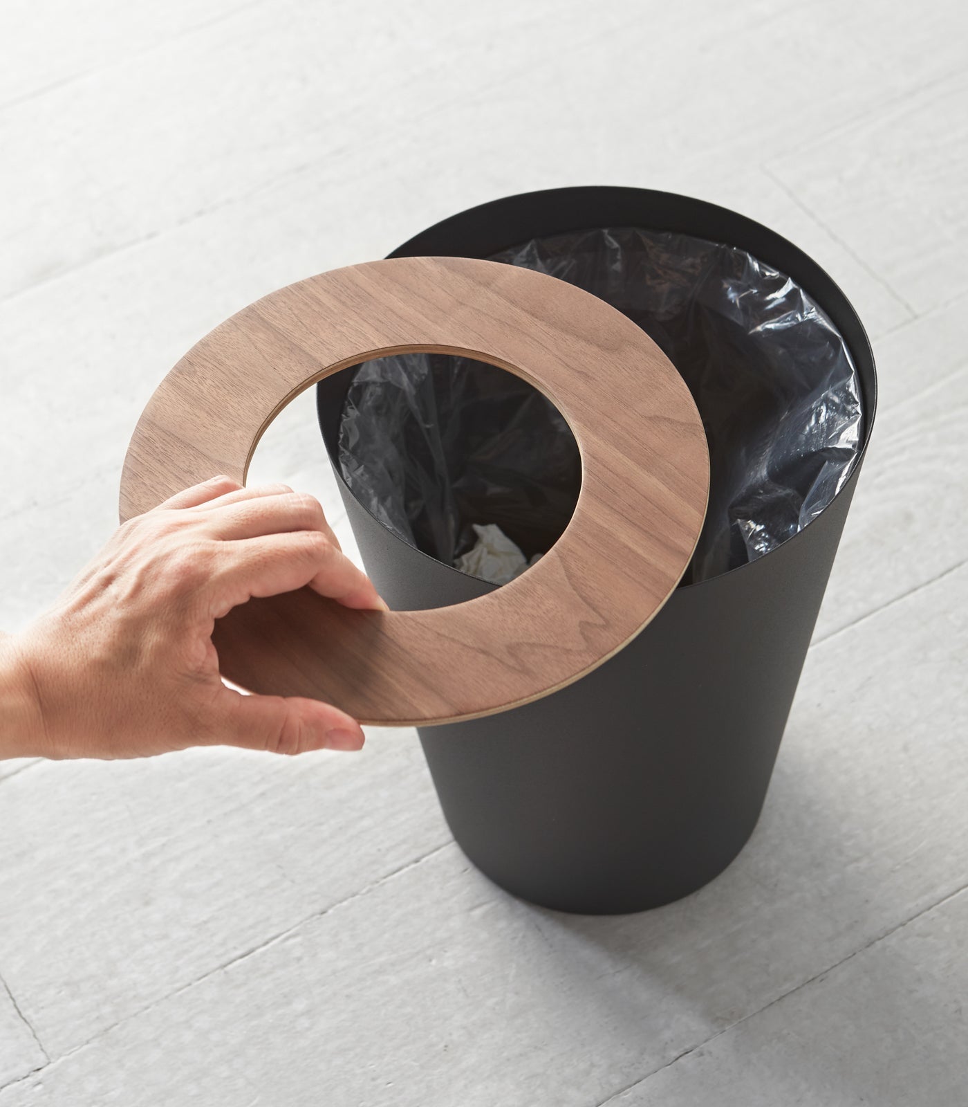 Yamazaki Home · Steel + Wood Trash Can - Two Styles | socius design in Rochester, MN