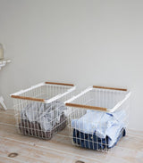 Yamazaki Home · Steel + Wood Wire Basket | socius design in Rochester, MN