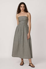 LAUDE the Label · Strapless Tie Back Dress in Gingham | socius design in Rochester, MN