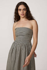LAUDE the Label · Strapless Tie Back Dress in Gingham | socius design in Rochester, MN