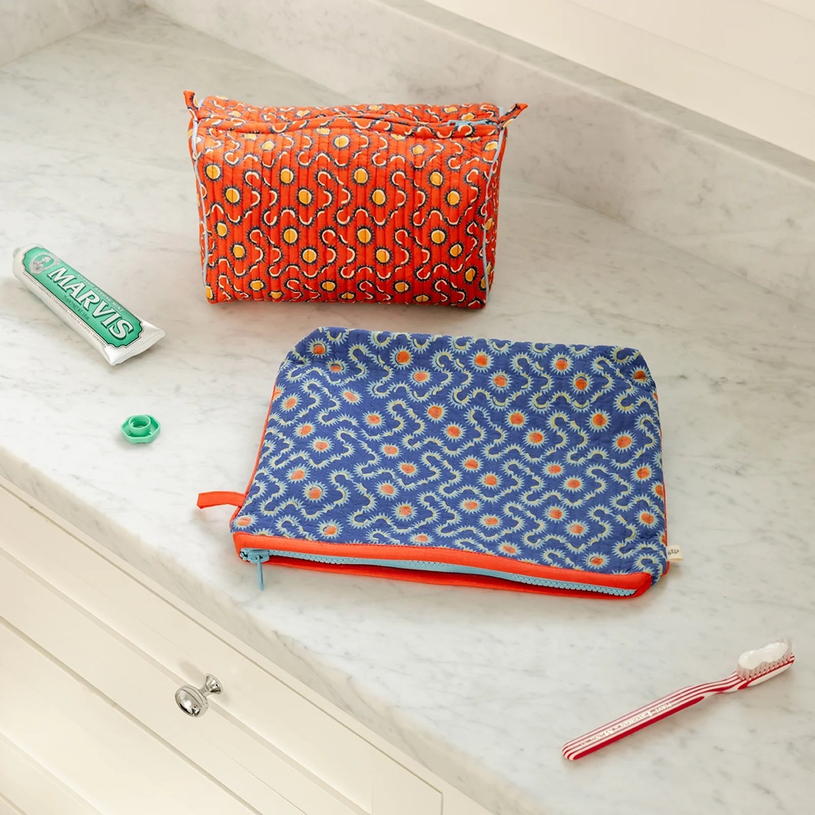 Block Shop · Sundial in Cobalt Travel Pouch · Block Shop Textiles | socius design in Rochester, MN