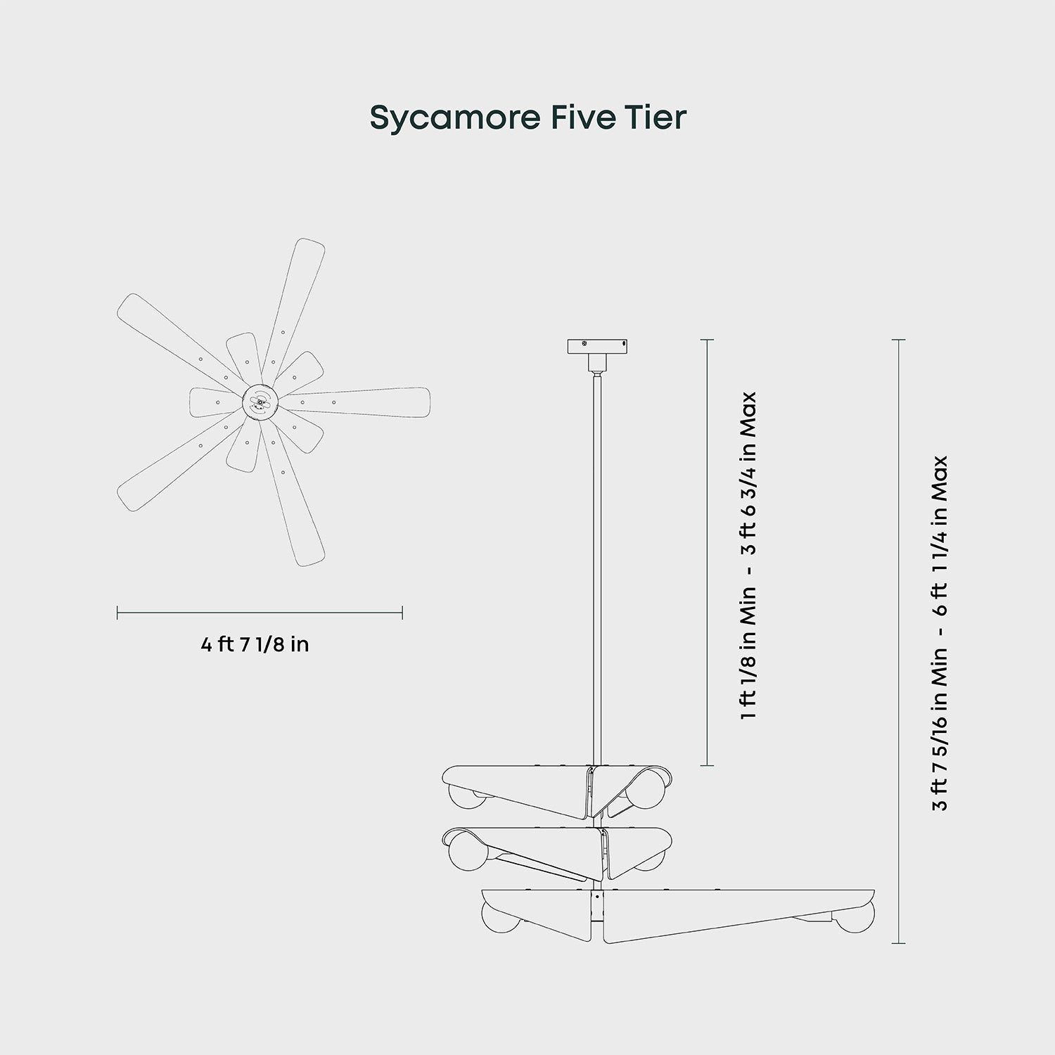 Tala US · Sycamore Chandelier 5 Tiers in Dawn Grey | socius design in Rochester, MN