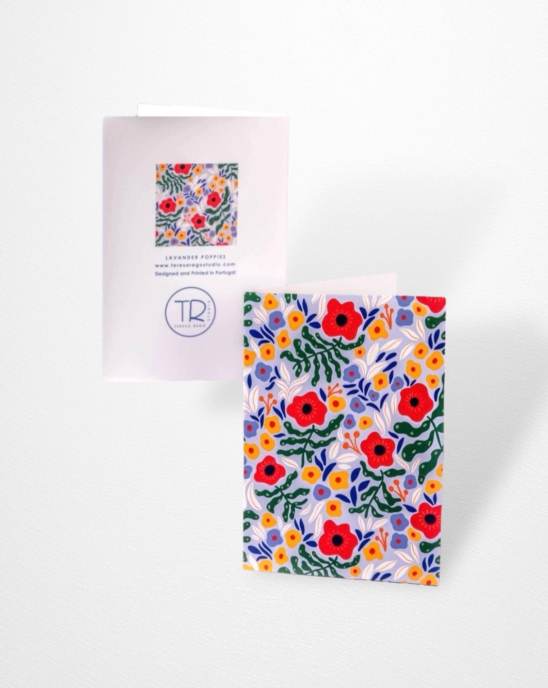 Teresa Rego · Teresa Rego Illustrated Blank Notecard · Lavender Poppies | socius design in Rochester, MN
