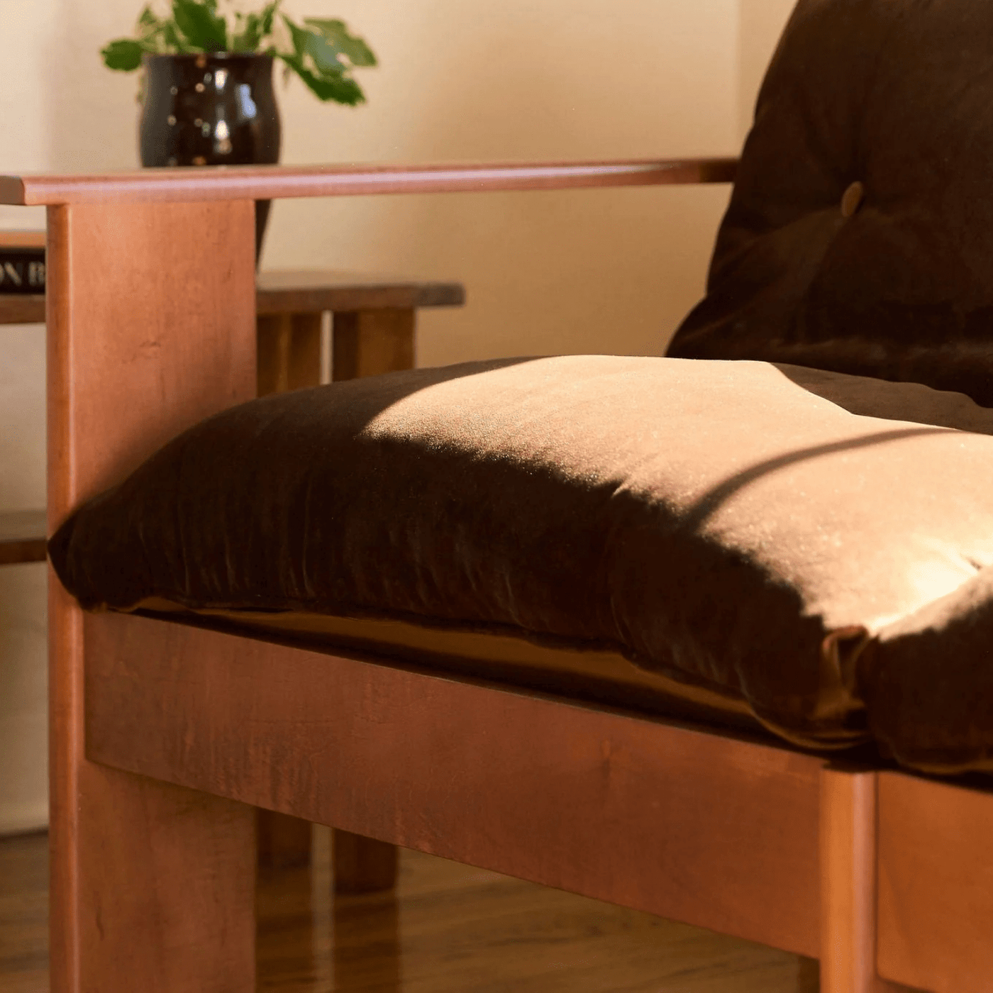 Bacana Loveseat in Recycled Velvet - Sabai Design | socius design | Rochester MN (Chocolate)