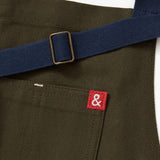 Hedley & Bennett · The Big Apron - Olive Green with Navy Straps | socius design in Rochester, MN